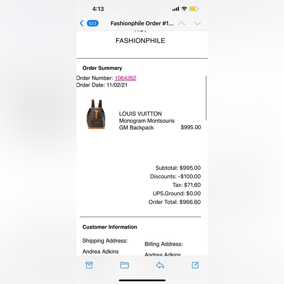 LOUIS VUITTON Monogram Montsouris GM Backpack - Picture 11 of 12